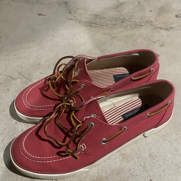Ralph Lauren Sander Pink Boat Shoe Size 